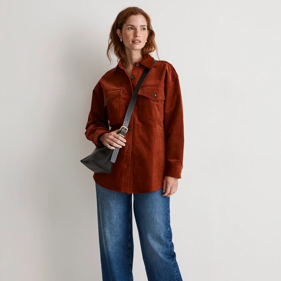 NWT Madewell Corduroy Twill Oversized Shirt-Jacket L - Picture 5 of 5